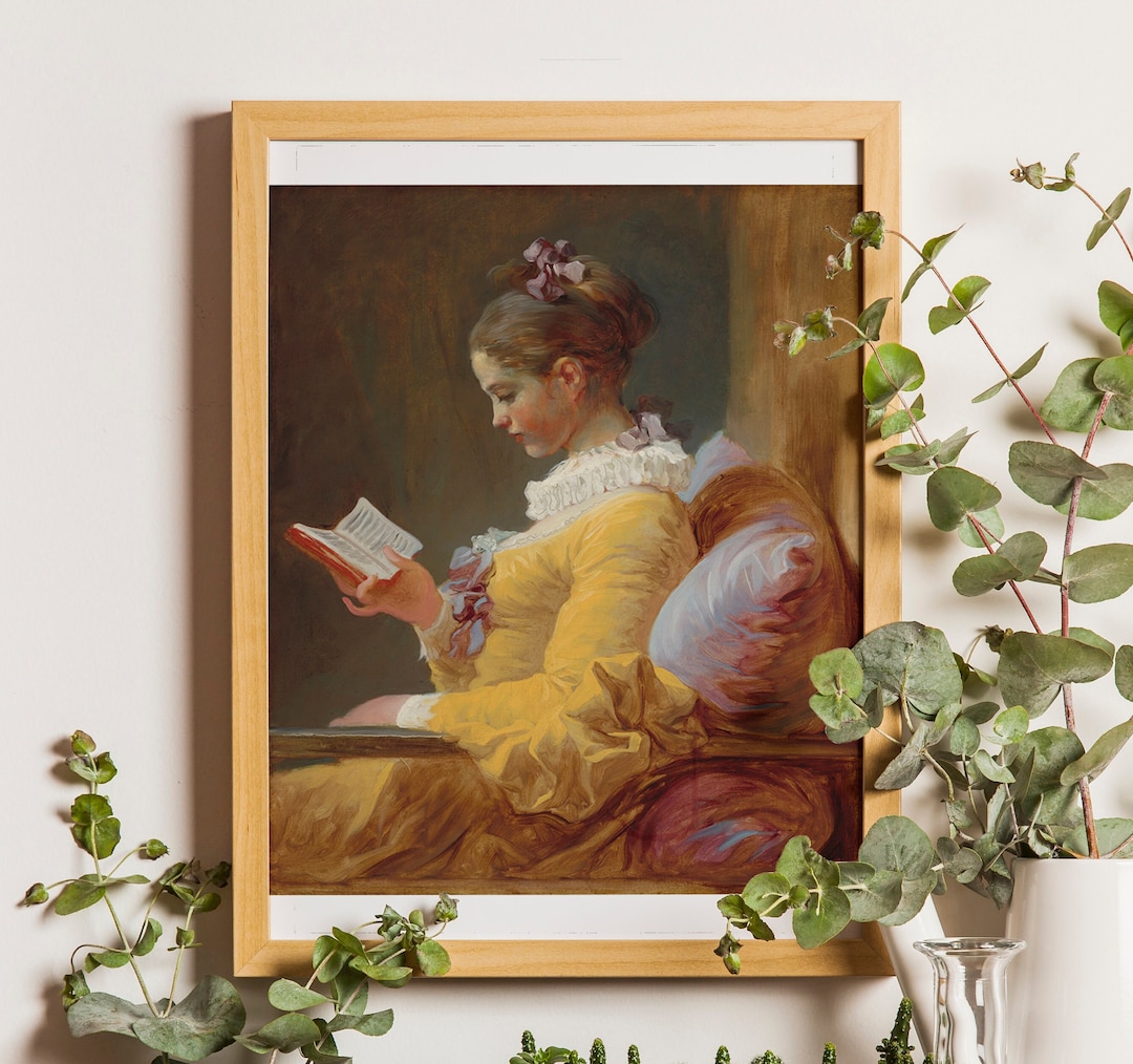 フラゴナール 本を読む少女 絵画 本を読む少女 【20号】 ジャン・オノレ・フラゴナール 【 額縁が