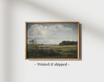Danish Countryside Painting, Vintage Landscape Art Print