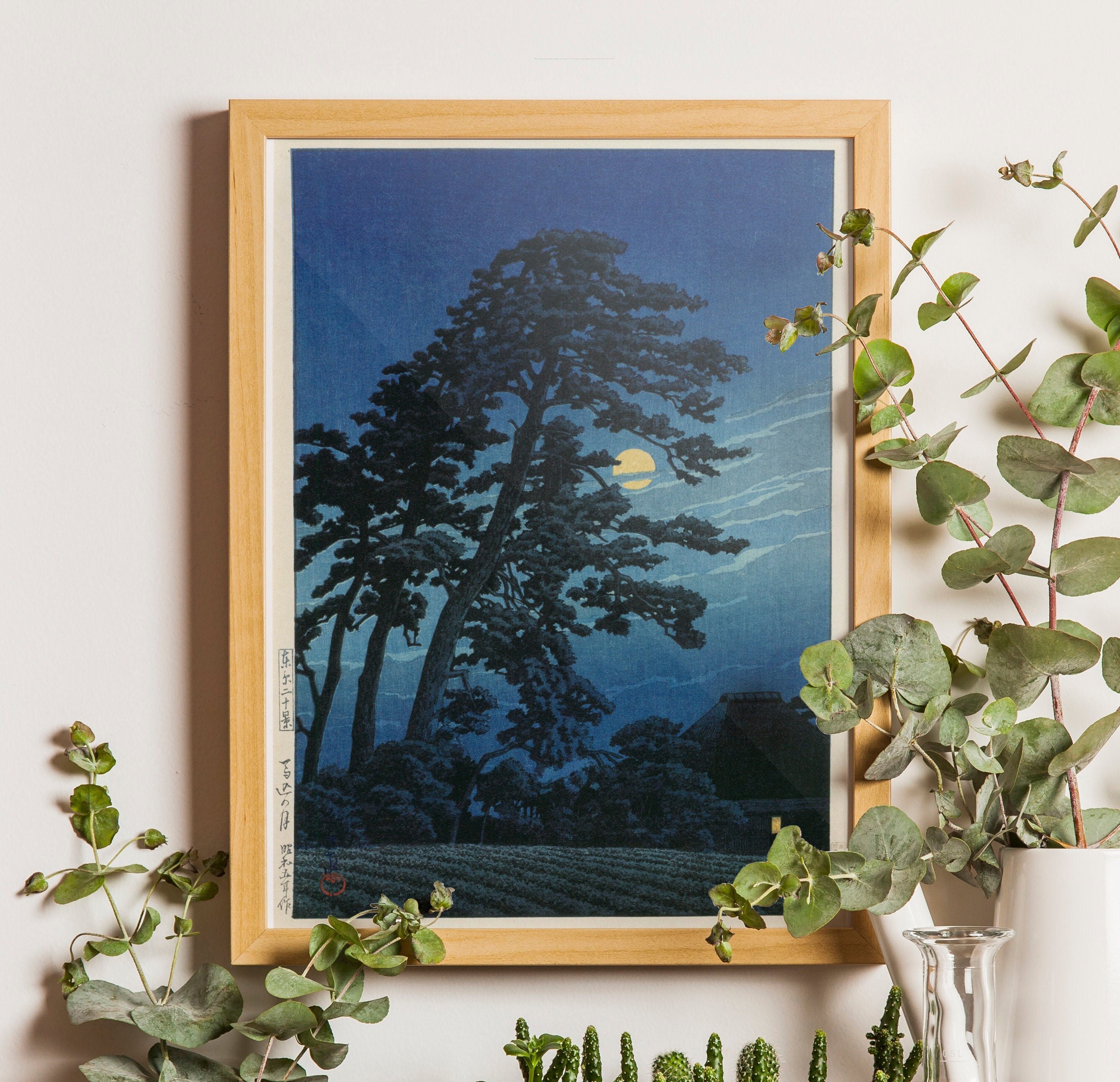 芸術写真 Nature Photograph Full Moon Art Print Full-Moon-Winter-Forest-