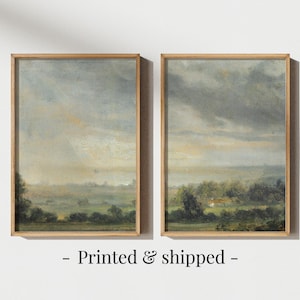 French Country Landscape Wall Art, Poster Set of 2 Gallery Wall Set, Vintage Wall Art, Living Room Decor, French Country Wall Art, Large Art