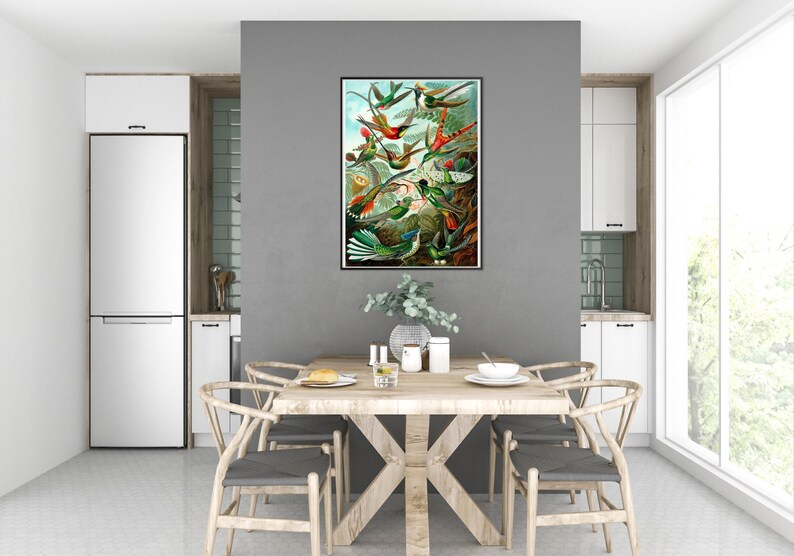 Ernst Haeckel Hummingbird Print: Vintage Tropical Wall Art image 3
