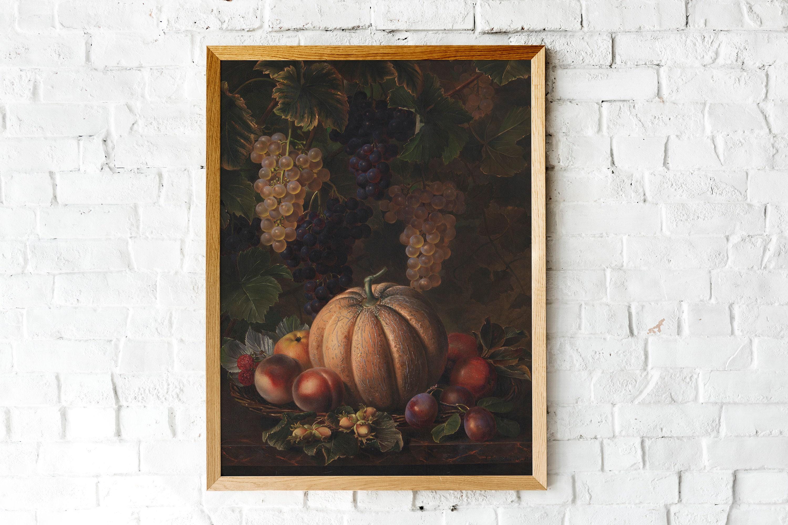 Vintage Pumpkin Still Life Art Print: Autumn Harvest Decor - Etsy