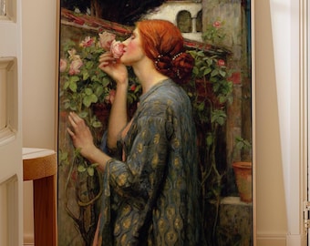 The Soul of the Rose Art Print: Pre-Raphaelite Woman Portrait