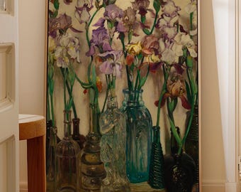 Vintage Floral Art Print – 1922 Rum Row Still Life Print – Frederick Judd Waugh Flower Wall Decor