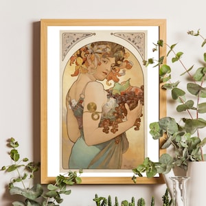Alphonse Mucha Print, Alphonse Mucha Poster, Art Nouveau Poster Print, Bohemian Print, Mucha Wall Art, Art Nouveau Poster,