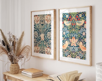 William Morris Print Set: Botanical Canvas Wall Art