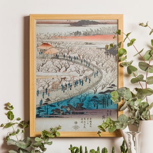 Hiroshige Prints, Ukiyo E Leinwand, großer japanischer Druck, Edo-Periode Druck, traditionelle japanische Drucke, japanische Wandkunst, Hiroshige Wandkunst