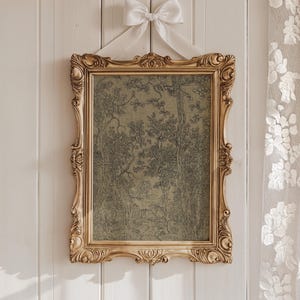 Vintage Landscape Drawing: Antique Farmhouse Wall Art Print