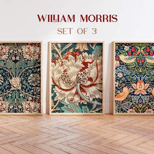 William Morris Print Set: Art Nouveau Botanical Illustration