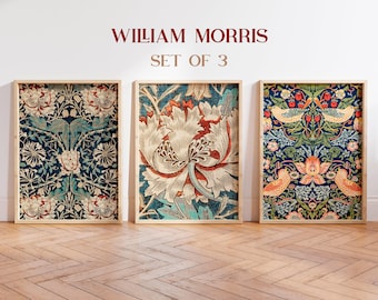 William Morris Print Set: Art Nouveau Botanical Illustration