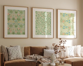William Morris, Triptych Wall Art, William Morris Print, 3 Piece Wall Art, William Morris Poster, Set of 3 Prints, Gallery Wall Art, SHIPPED