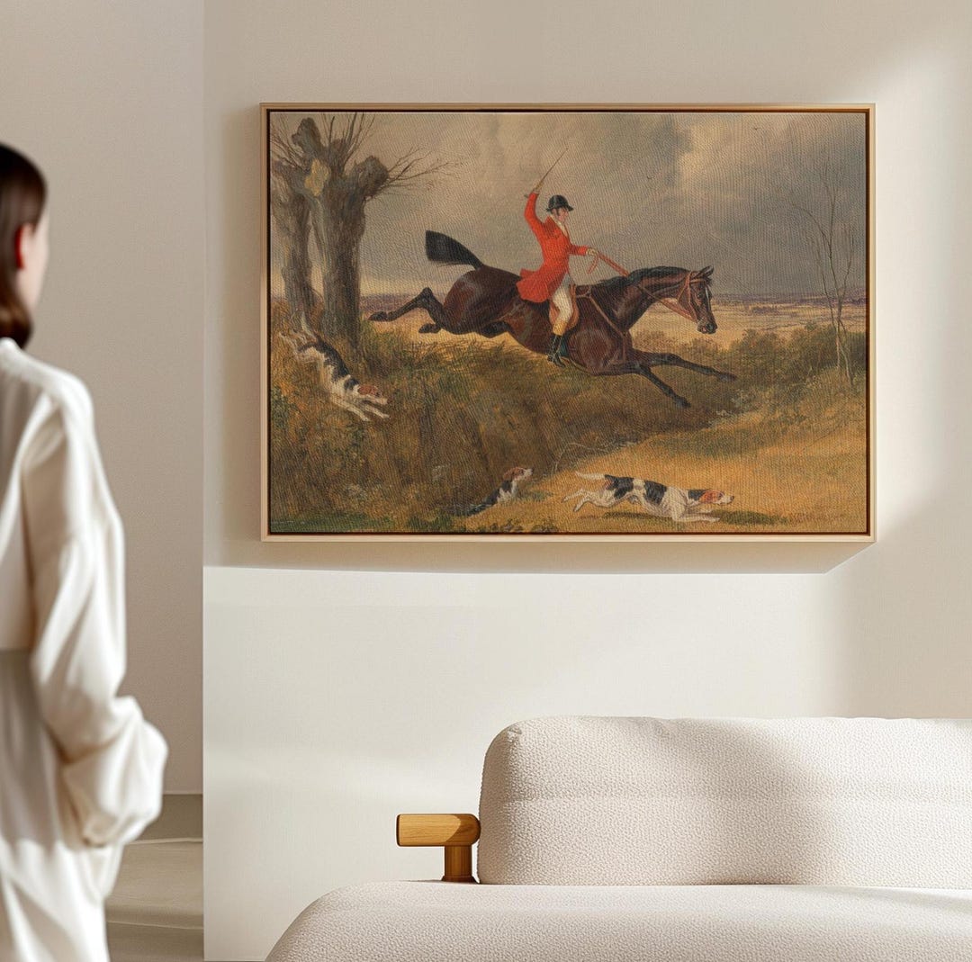 Vintage Fox Hunting Art Print: Equestrian Horse & Hound Painting - Etsy