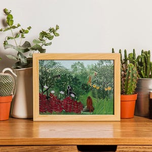 Henri Rousseau Tropical Forest Monkeys Print: Vintage Jungle Wall Art Bild 3
