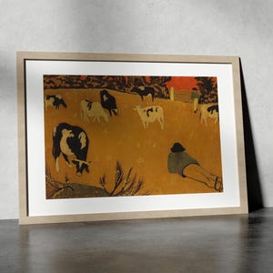 Classic pastoral artwork print for eclectic gallery wall