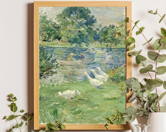 Goose Nursery Print: Vintage Berthe Morisot Painting