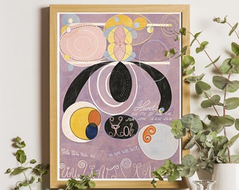 Hilma Af Klint einzigartiger abstrakter moderner Druck Die zehn größte Nr. 6, Erwachsensein, abstrakter Kunstdruck, Hilma af Klint Poster