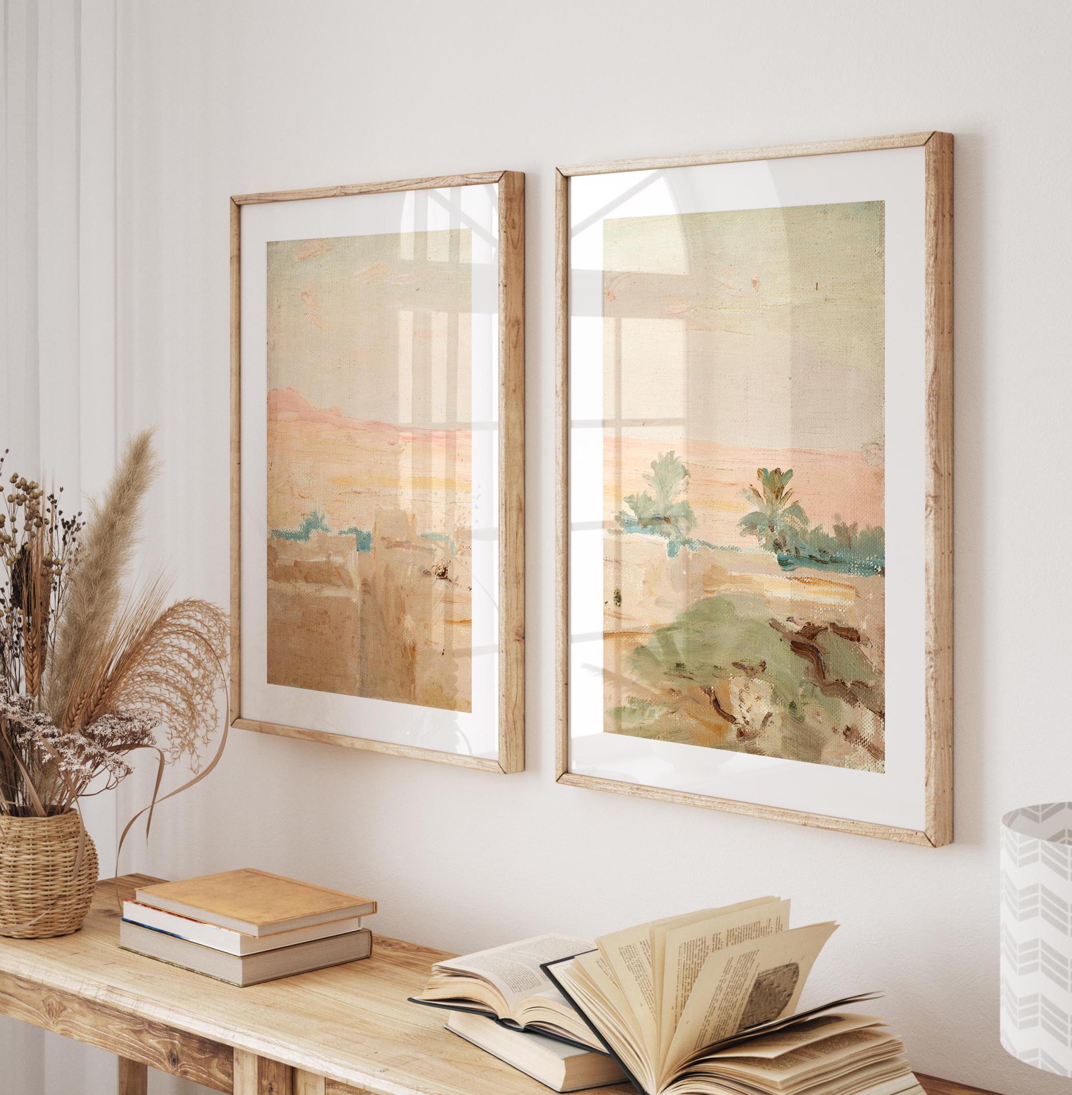 Abstract Desert Landscape Print Set: Neutral Texture Wall Art - Etsy