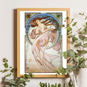 Alphonse Mucha Print, Alphonse Mucha Poster, Art Nouveau Poster, Mucha Poster, Art Nouveau Print Poster, Alphonse Mucha The Arts Dance Print