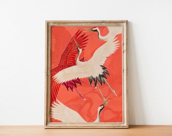Rosemary Bird作 アボリジニアート Warbler and Roses - Digital Remastered Edition Art Print by