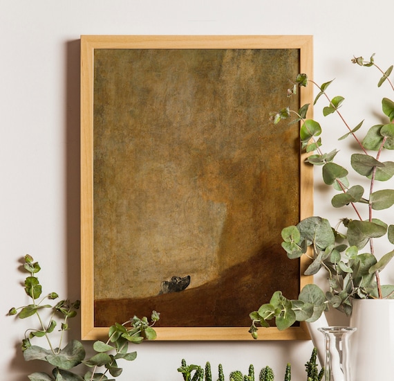 Francisco De Goya the Dog 1823 Classic Painting Photo Etsy