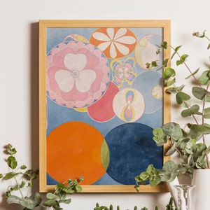 Hilma af Klint Poster, Hilma af Klint Print, The Ten Largest, No. 2 Childhood, Paintings for the Temple, Abstract Art, Hilma Klint Art Print