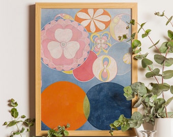 Hilma af Klint Poster, Hilma af Klint Druck, Die Zehn Größte, Nr. 2 Kindheit, Gemälde für den Tempel, Abstrakte Kunst, Hilma Klint Kunstdruck