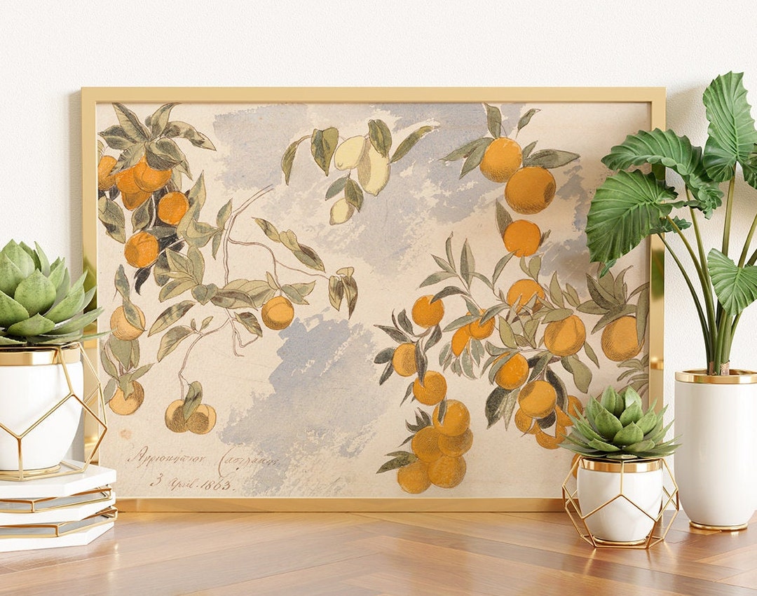 Vintage Lemon Print, Lemons and Oranges Print, Lemon Print, Citrus ...