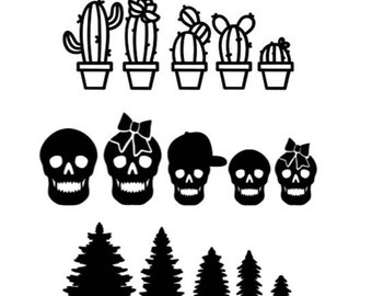 Nontraditional Family Car Decals, Cactus Family Decals, Skull Family Decals, Tree Family Decals, Alternative Stick Family Decals