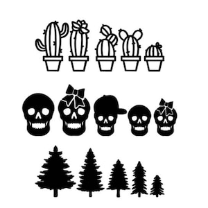 Nontraditional Family Car Decals, Cactus Family Decals, Skull Family Decals, Tree Family Decals, Alternative Stick Family Decals