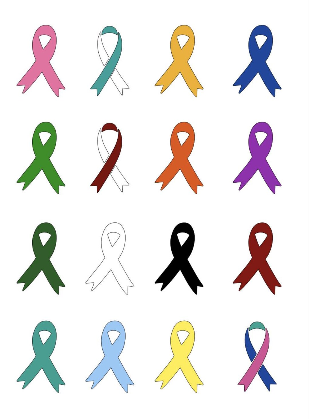 Cancer Ribbon Decal, Cancer Ribbon Car Decal Etsy
