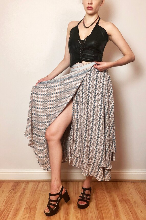 Summer Wrap Skirt, Vintage Wrap Skirt, Vintage Pri