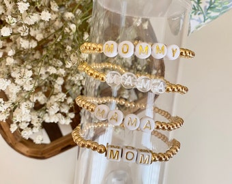 14k Gold Filled Bracelet | 4mm Gold Bracelet | Stack Bracelet | Custom Name Bracelet | Name Bracelet| Gold Word Bracelet | Initial Bracelet