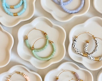 Clay Beads Hoop Earrings - Elle Shanell