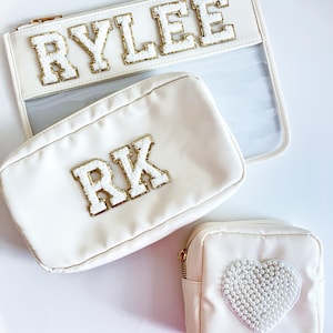 Baby Bundle Nylon Bag | Travel Set |  Custom Pouch, Personalized Pouch, Nylon Pouch with Patch, Make up Bag | Travel Bags | Cosmetic Bag Set