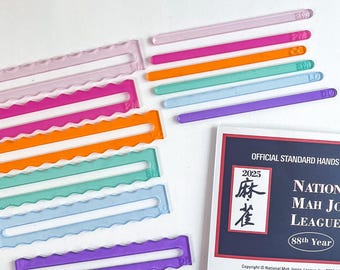 Buscadores de filas personalizados / Buscador de líneas de Mahjong personalizado / Acrílico / Monograma / Marcador de Mahjong festoneado / Accesorios coloridos / Regalo de Mahjong