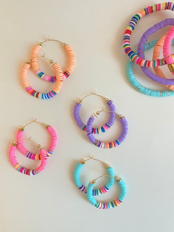 Polymer 2024 hoop earrings
