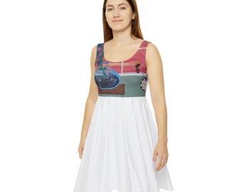 Space Bowl Women's Skater Dress (AOP)