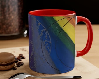 Somewhere in the Between triple moon pride design Coffee Mug, 11oz
