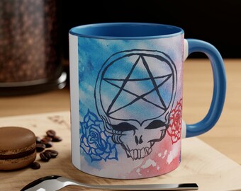 St Stephen's Skull pentacle design Coffee Mug, 11oz