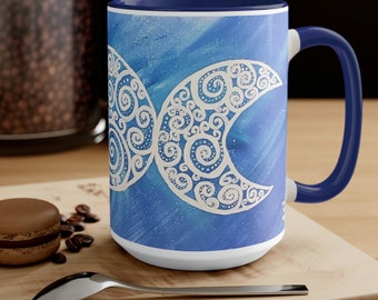 Trips Triple Moon Two-Tone Coffee Mugs, 15oz