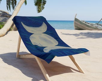 Luxurious Moon Phases Towel: Celestial Boho Decor