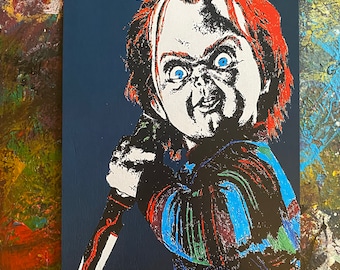 Chucky-  Art Print from Original Painting - High Quality - Free UK Delivery – UNFRAMED