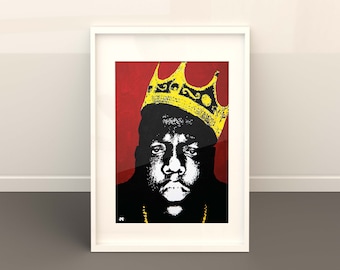 The Notorious B.I.G.- Art Print from Original Painting - High Quality - Free UK Delivery - UNFRAMED