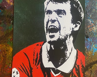 Roy Keane - Art Print from Original Painting - High Quality - Free UK Delivery – UNFRAMED
