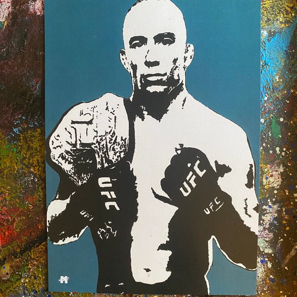 Georges St-Pierre-  Art Print from Original Painting - High Quality - Free UK Delivery – UNFRAMED