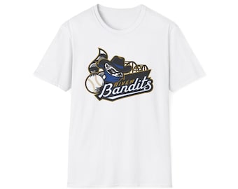 River Bandits Mascot.  Baseball T-Shirt | Team Logo Tee