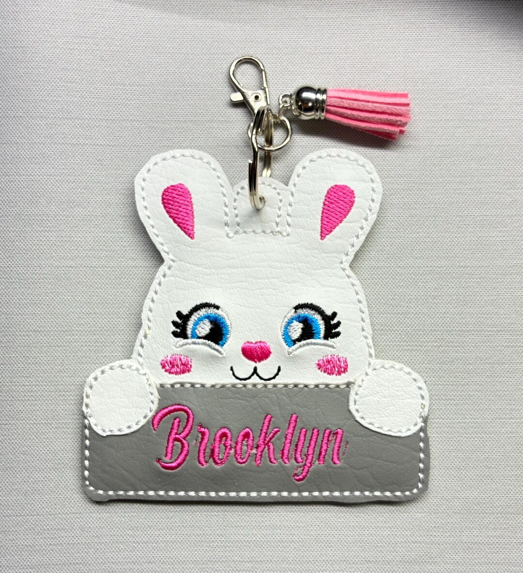 Personalized Bunny Name Tag - Etsy