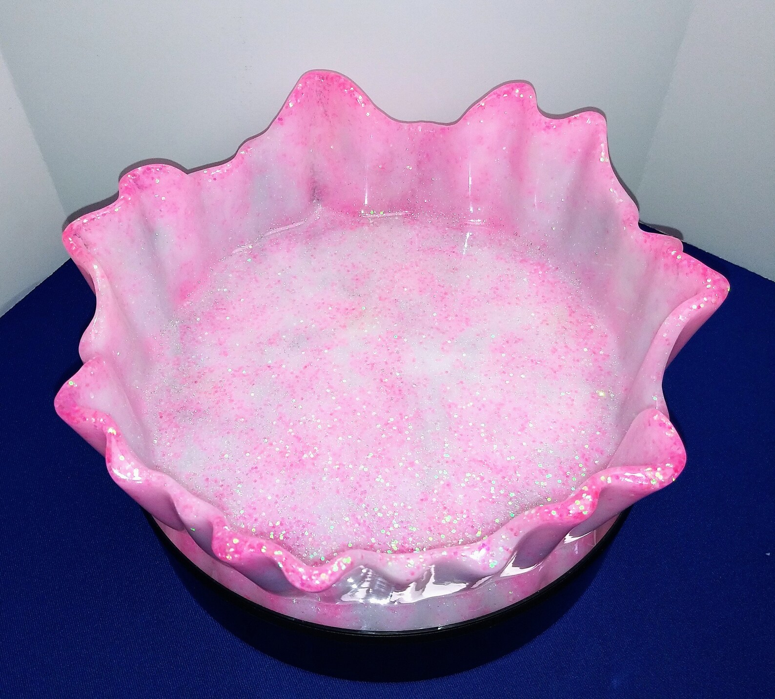 Resin Bowl, Pink, Glitter, Dog Bowl, Cat Bowl, Fruit Bowl, Salad Bowl