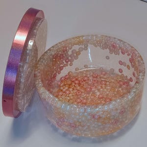 Resin Bowl, Resin Dish, Pretty in Pink, Candy Bowl, Jewelry Dish, Trinket Bowl, Trinket Dish, Unique, One of a Kind