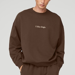 Bluza z kapturem I Like Dogs // Bluza z kapturem dla miłośników kotów // Haft // Prezent // Miłośnicy zwierząt // Haftowany okrągły dekolt